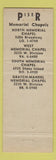 Matchbook Cover - Piser Funeral Home Chicago IL