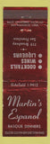 Matchbook Cover - Martin's Espanol Basque Restaurant San Francisco CA