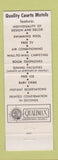 Matchbook Cover - Quality Court Motels Town House Youngstown OH