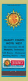 Matchbook Cover - Quality Courts Motel West Memphis TN