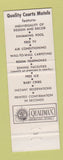 Matchbook Cover - Quality Courts Motel West Memphis TN