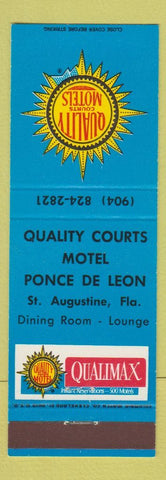 Matchbook Cover - Quality Courts Motel Ponce De Leon St Augustine FL