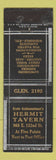 Matchbook Cover - Hermit Tavern