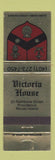 Matchbook Cover - Victoria House Providence RI