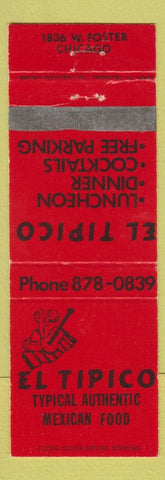 Matchbook Cover - El Tipico Mexican Restaurant Chicago IL