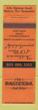Matchbook Cover - La Hacienda Del Rio Nashua NH