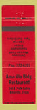 Matchbook Cover - Amarillo Building Restaurant Mexican Food Amarillo TX