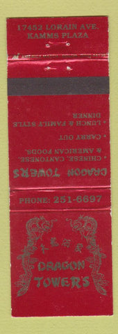 Matchbook Cover - Dragon Towers Chinese Restaurant