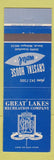 Matchbook Cover - Great Lakes Recreation Crystal House Motel Detroit MI