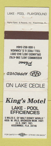 Matchbook Cover - King's Motel Kissimmee FL WEAR