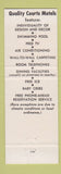 Matchbook Cover - Quality Courts Motel Embers Restaurant Carlisle PA