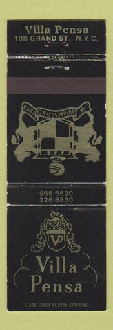 Matchbook Cover - Villa Pensa New York City