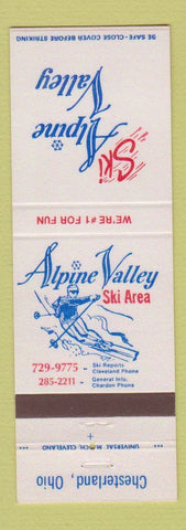 Matchbook Cover - Alpine Valley Skiing Chesterland OH