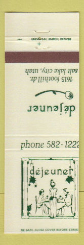 Matchbook Cover - Dejeuner Salt Lake City UT MISCUT