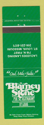 Matchbook Cover - Blarney Stone Pub Restaurant St Louis MO