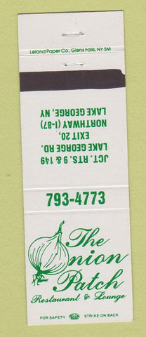 Matchbook Cover - The Onion Patch Restaurant Lake George NY