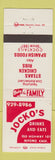 Matchbook Cover - Jock's Restaurant Nipomo CA