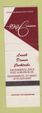 Matchbook Cover - Sacramento Joe's Restaurant CA WEAR