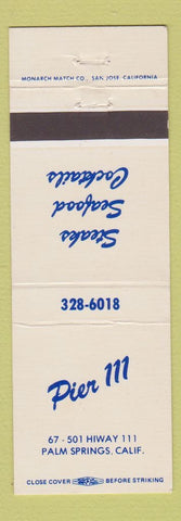 Matchbook Cover - Pier 111 Palm Springs CA