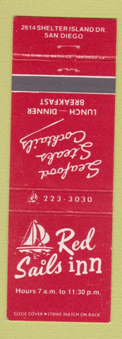 Matchbook Cover - Red Sails Inn San Diego CA