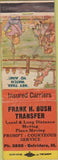 Matchbook Cover - Frank Bush Transfer moving Belvidere IL WEAR hillbilly