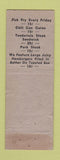 Matchbook Cover - The Westward Ho WORN