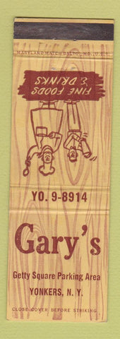 Matchbook Cover - Gary's Restaurant Yonkers NY