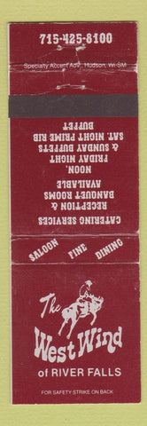 Matchbook Cover - The West Wind River Falls WEAR