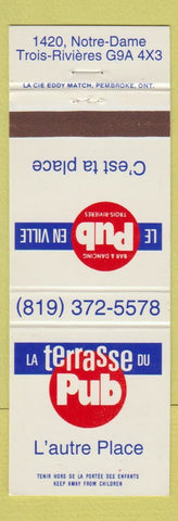 Matchbook Cover - La Terrasse Du Pub Trois Rivieres QC