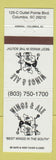 Matchbook Cover - Wings & Ale Columbia SC