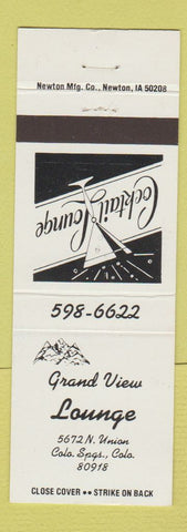 Matchbook Cover - Grand View Lounge Colorado Springs