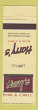 Matchbook Cover - Harry's Bar and Grill St Louis MO