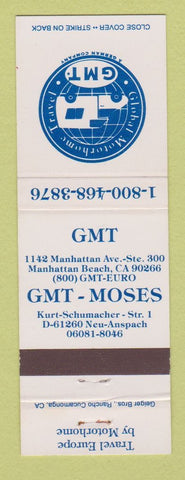Matchbook Cover - Global Motorhome Travel Manhattan Beach CA GMT Moses