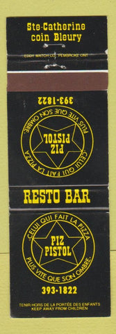 Matchbook Cover - Piz Pistol Ste Catherine QC