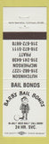 Matchbook Cover - Barb's Bail Bonds Hutchinson Mcpherson Pratt KS