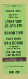 Matchbook Cover - Puget Sound Bail Bonds Seattle WA GREEN