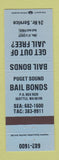 Matchbook Cover - Puget Sound Bail Bonds Seattle WA BLUE