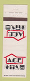 Matchbook Cover - ACE Inc Michigan