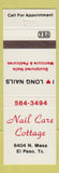 Matchbook Cover - Nail Care Cottage El Paso TX