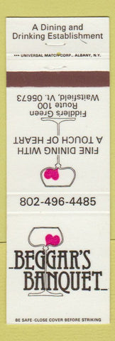 Matchbook Cover - Beggar's Banquet Waitsfield VT