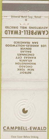 Matchbook Cover - Campbell Ewald Advertising Detroit MI