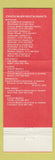 Matchbook Cover - Chuck Muer's Seafood Tavern Brooklyn Center MN