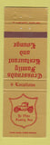 Matchbook Cover - Crossroads Family Restaurant Vandalia Tipp City Lewisburg OH