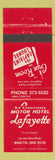 Matchbook Cover - Lafayette Motor Hotel Marietta OH