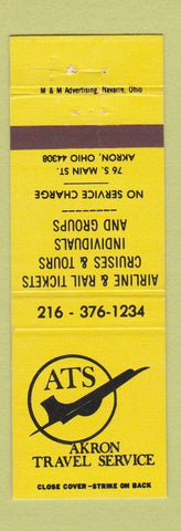 Matchbook Cover - Akron Travel Service Akron OH