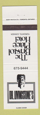 Matchbook Cover - Dr Livingstone's Bristol Place Hotel Toronto ON