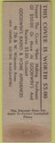 Matchbook Cover - Goodwin's Appliances General Electric CE