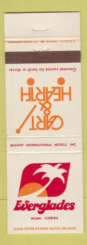 Matchbook Cover - Everglades Hotel Miami FL WEAR