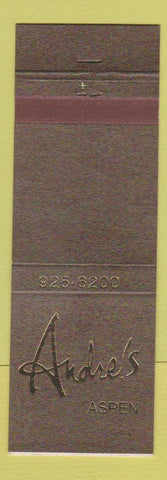 Matchbook Cover - Andre's Aspen Colorado restaurant