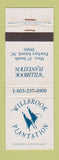 Matchbook Cover - Willbrook Plantation Pawleys Island SC